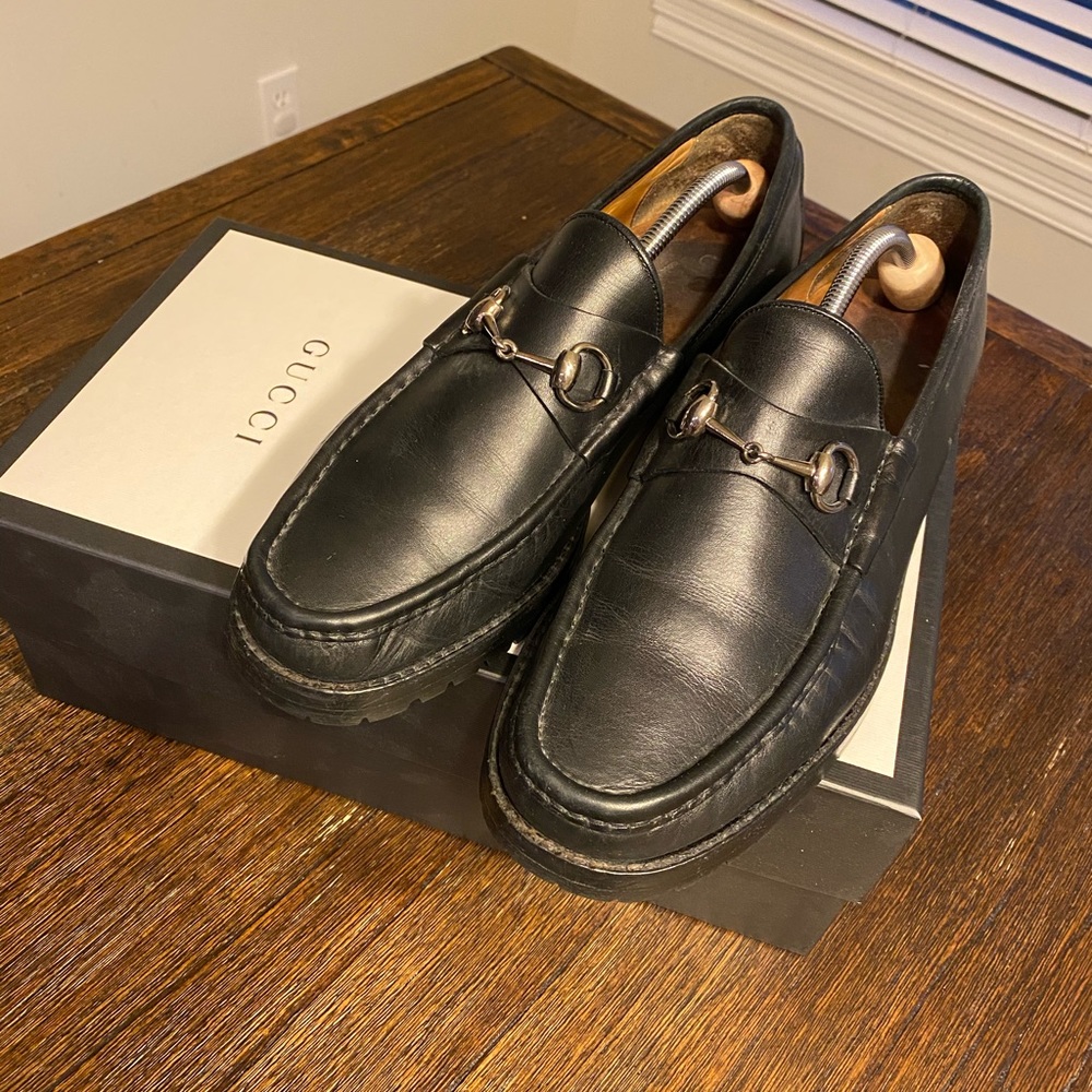 Men's Gucci Leather Moccasins (Size 12)